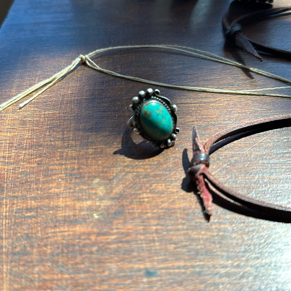 Harvey House era turquoise ring. Bell Trading.
